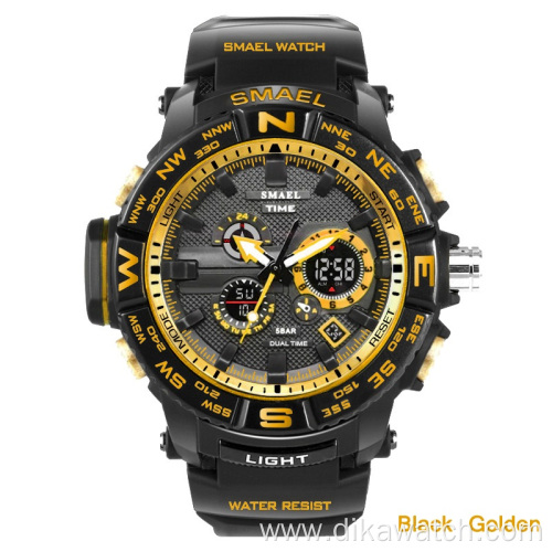 SMAEL brand dual display watch men LED digital